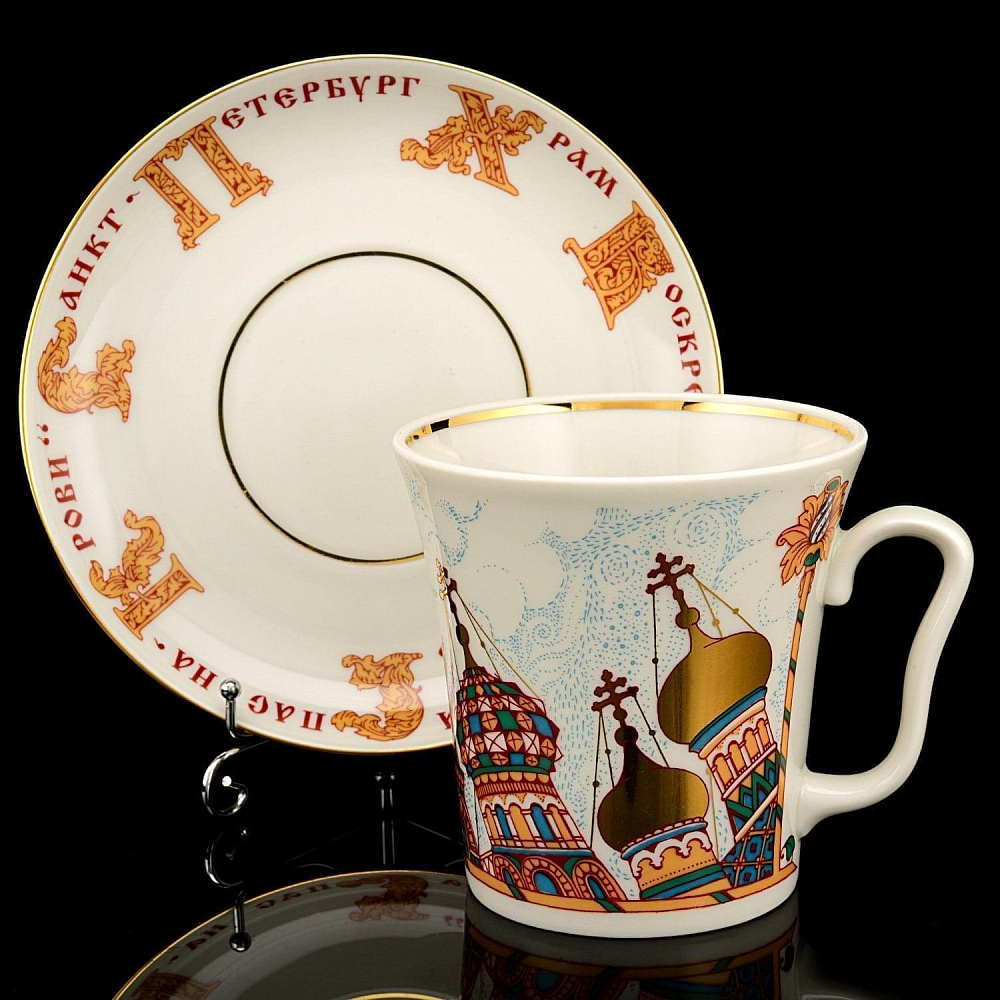 Чайная пара «Храм Спас-на-Крови» форма «Ленинградский» ИФЗ - интернет магазин Русь Велика я фото 1