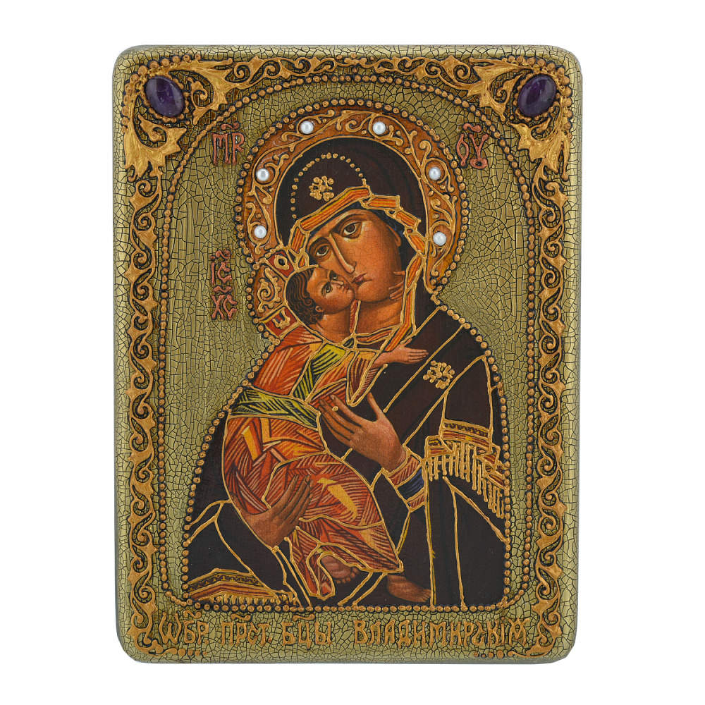 Венчальная пара икон «Божья Матерь Владимирская и Вседержитель» 15х20 см - интернет магазин Русь Велика я фото 2