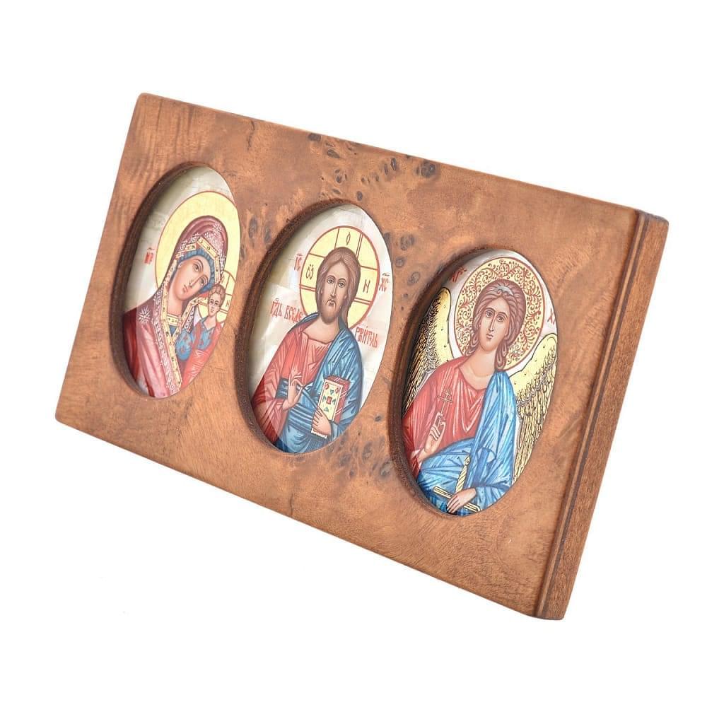 Икона-триптих перламутровая 16 х 8 см - интернет магазин Русь Велика я фото 1