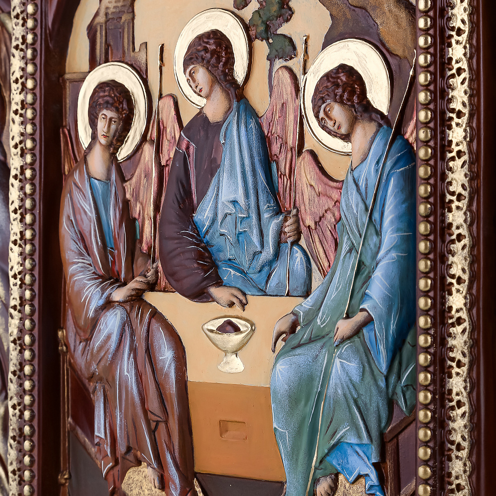 Икона деревянная «Троица» 75х65 см - интернет магазин Русь Велика я фото 2