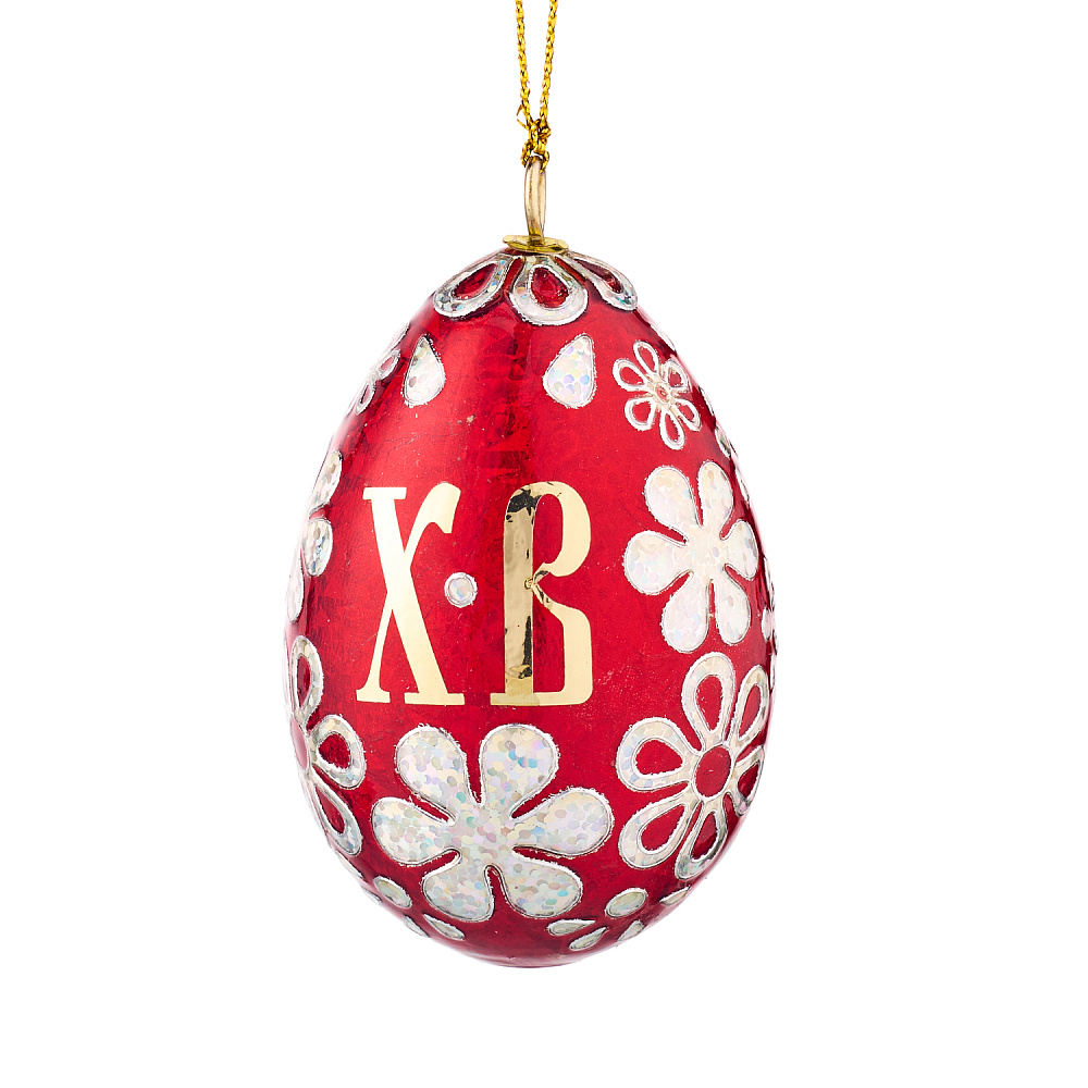 Деревянное пасхальное яйцо «ХВ» - интернет магазин Русь Велика я 