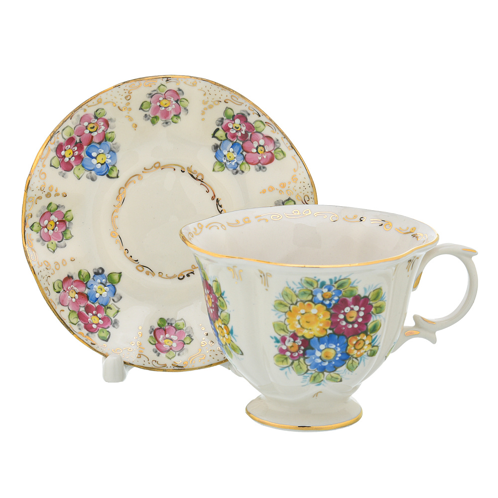 Чайный сервиз на 6 персон «Семейный». Гжель в цвете - интернет магазин Русь Велика я фото 4