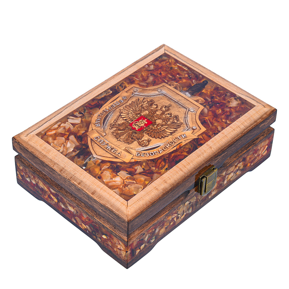 Домино янтарное «Герб ФСБ» - интернет магазин Русь Велика я 