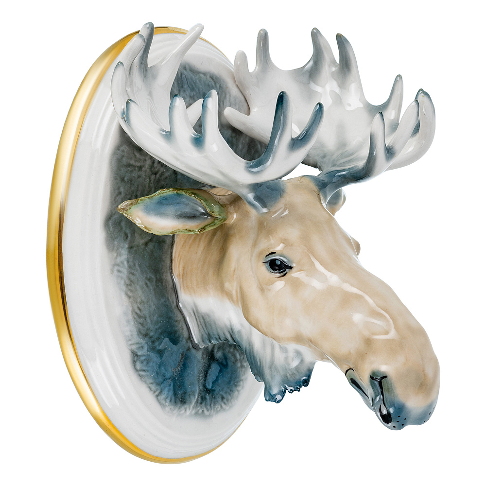 Панно фарфоровое «Лось». Серия «Трофеи» 13х18 см - интернет магазин Русь Велика я фото 4
