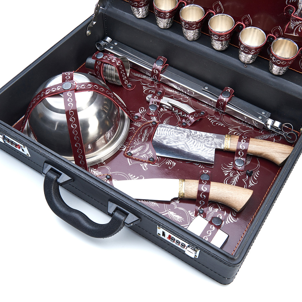 Набор для пикника на 6 персон «Орёл» с серебряным декором - интернет магазин Русь Велика я фото 3