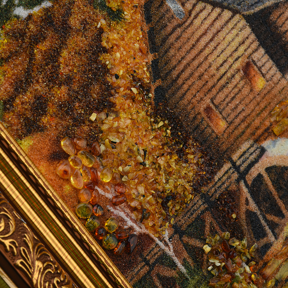 Картина янтарная «Мельница» 30х40 см - интернет магазин Русь Велика я фото 2