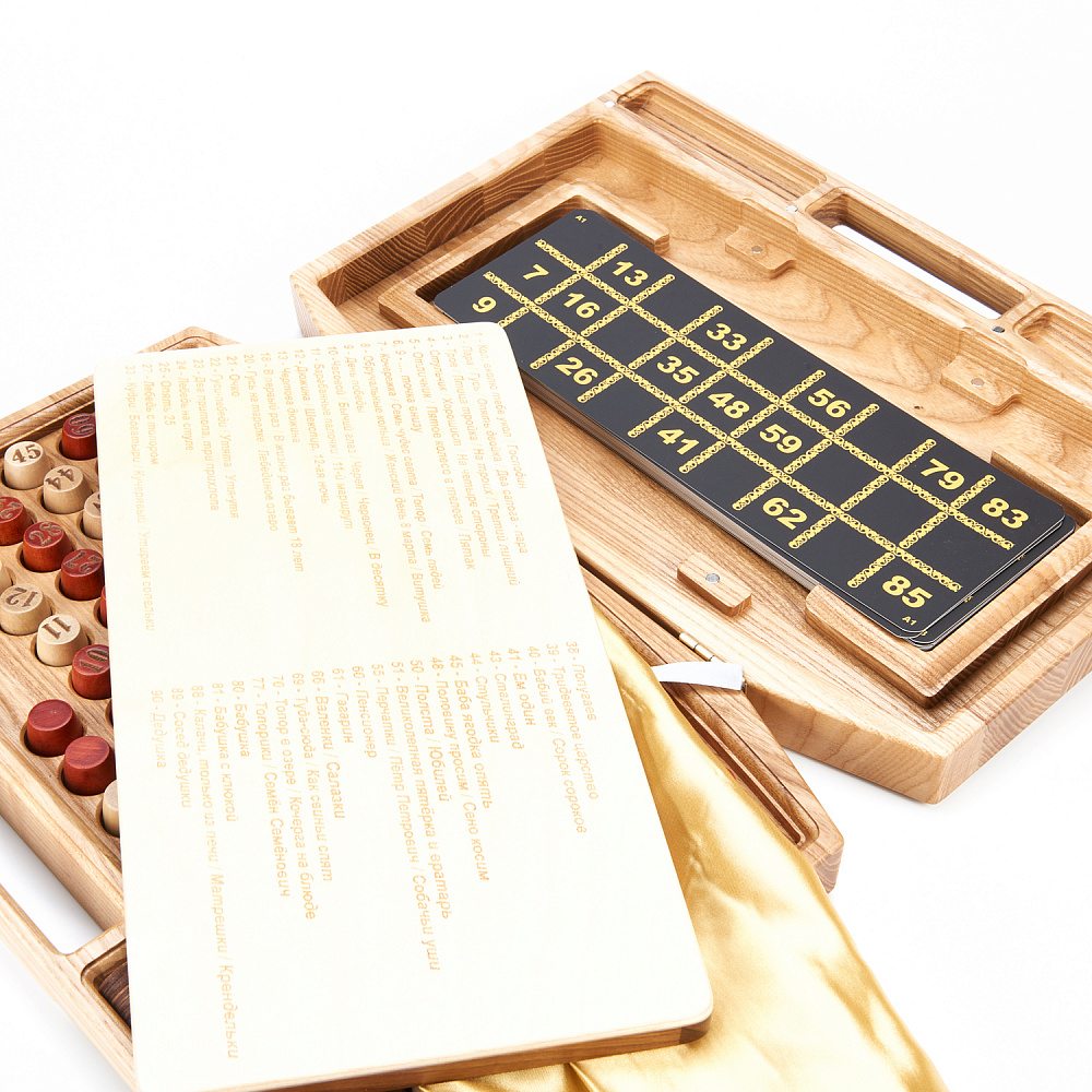 Лото в резном чемодане из ясеня «Арабеска 5» - интернет магазин Русь Велика я фото 3