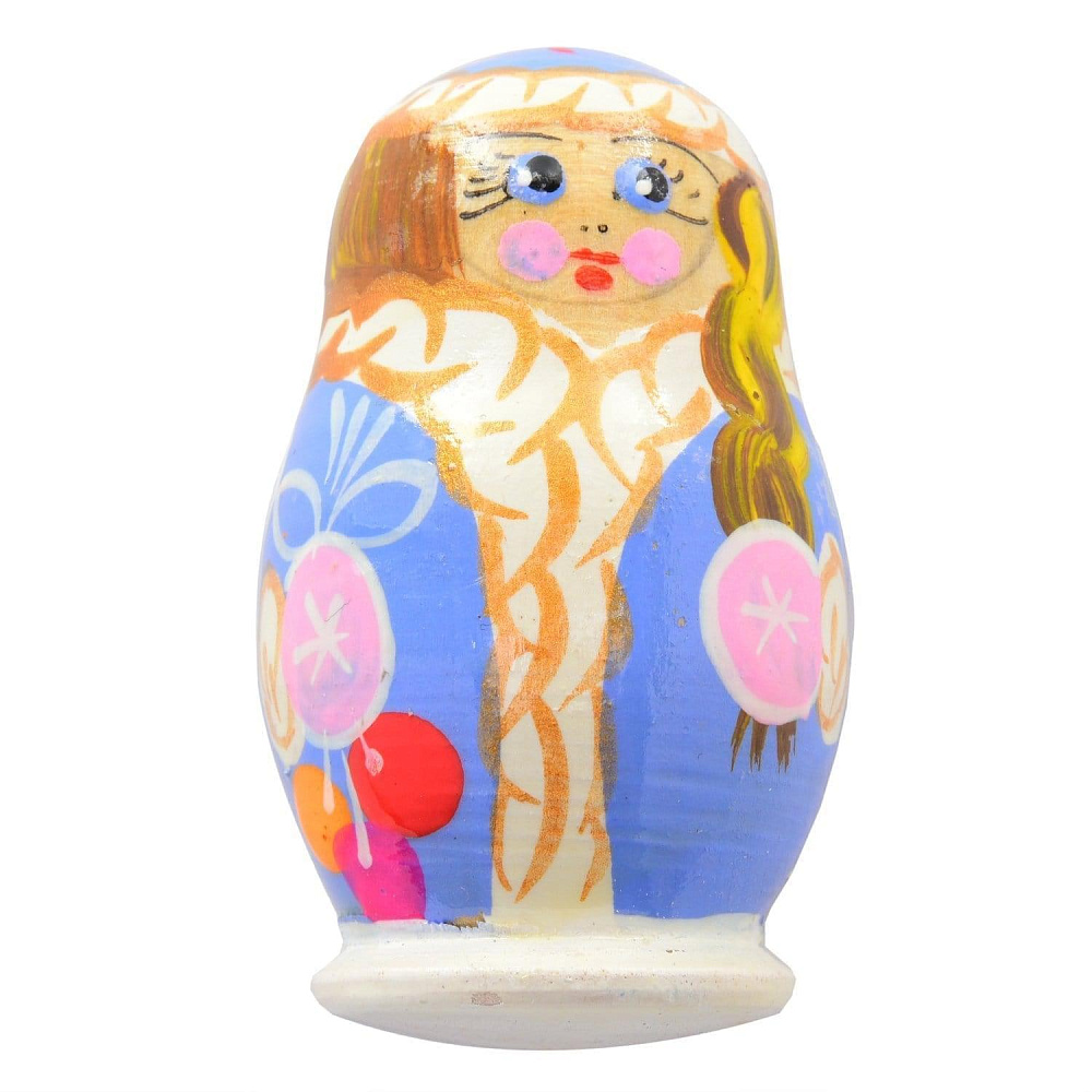 Магнит новогодний Матрешка «СНЕГУРОЧКА» деревянный - интернет магазин Русь Велика я 