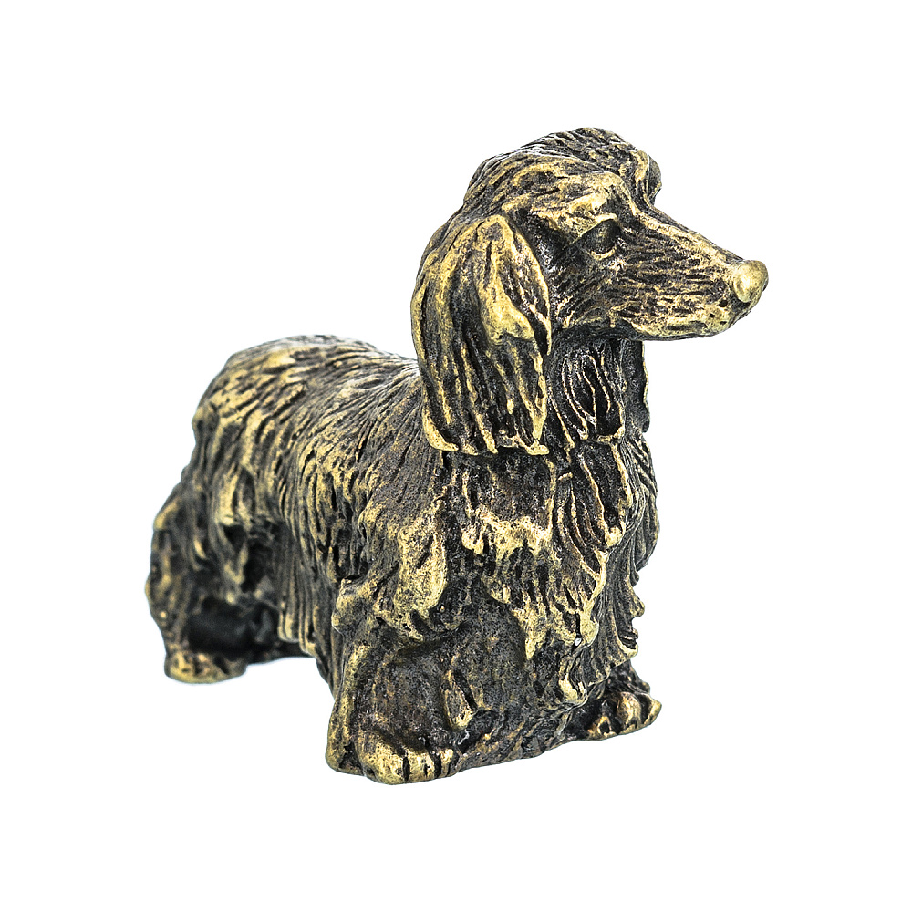 Бронзовая статуэтка «Собака Такса длинношерстная» - интернет магазин Русь Велика я фото 3