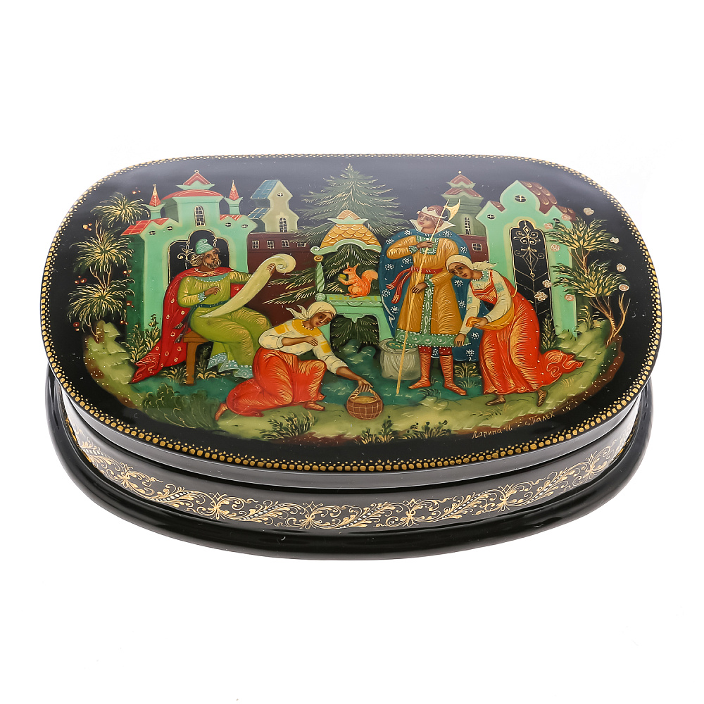Шкатулка с художественной росписью «Чудо-белка» - интернет магазин Русь Велика я 