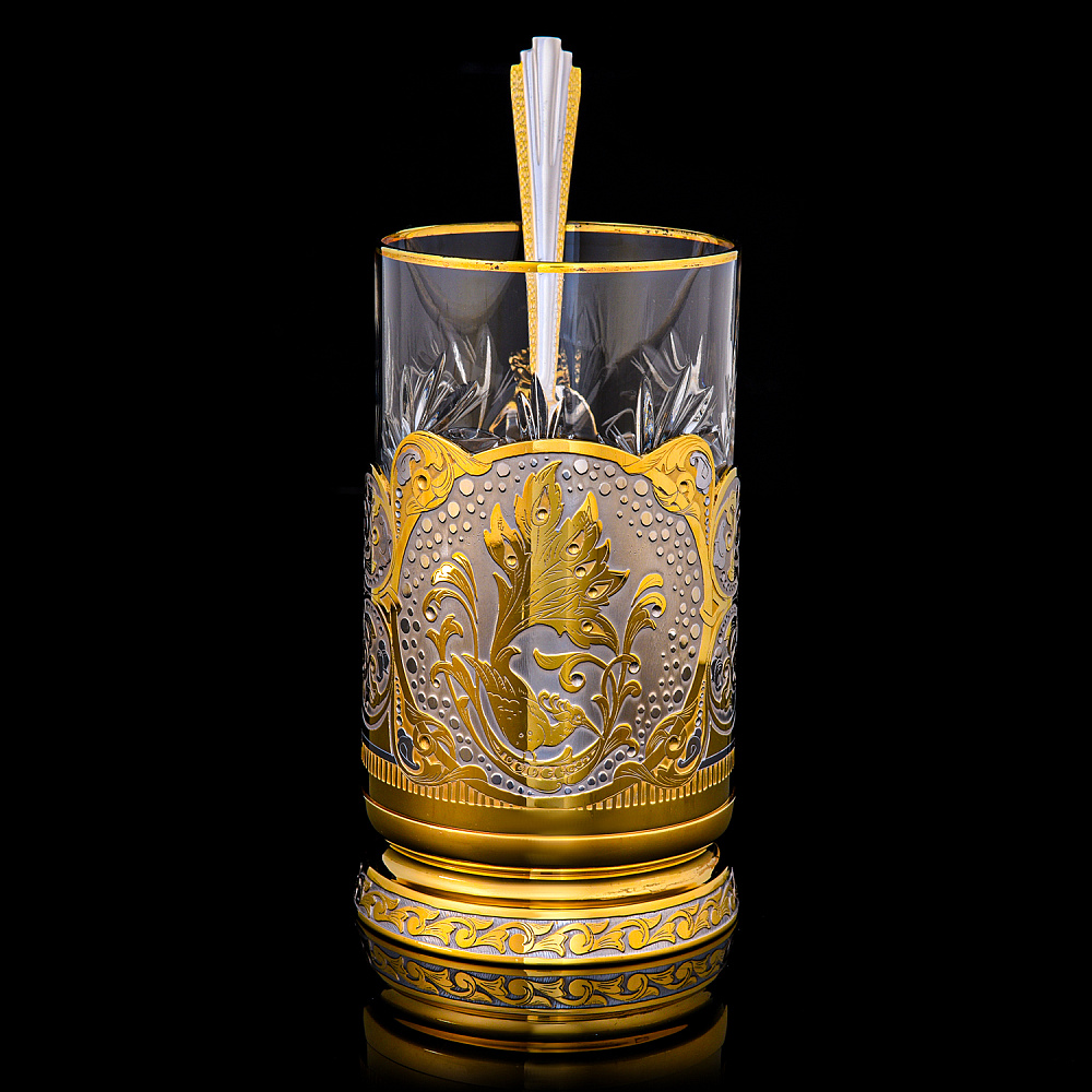 Подстаканник «Павлин». Златоуст - интернет магазин Русь Велика я 