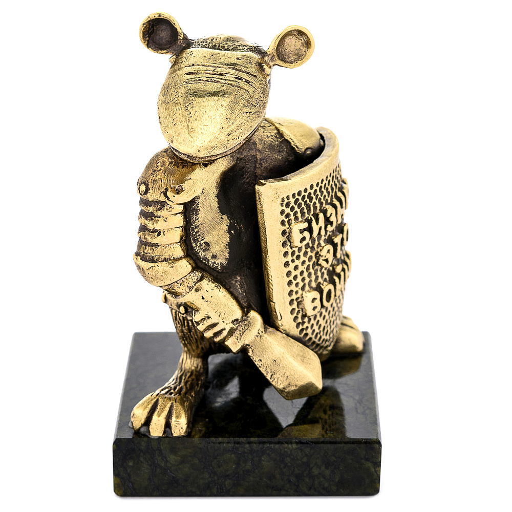 Бронзовая статуэтка «Крыса воин. Бизнес - это война!» - интернет магазин Русь Велика я фото 5
