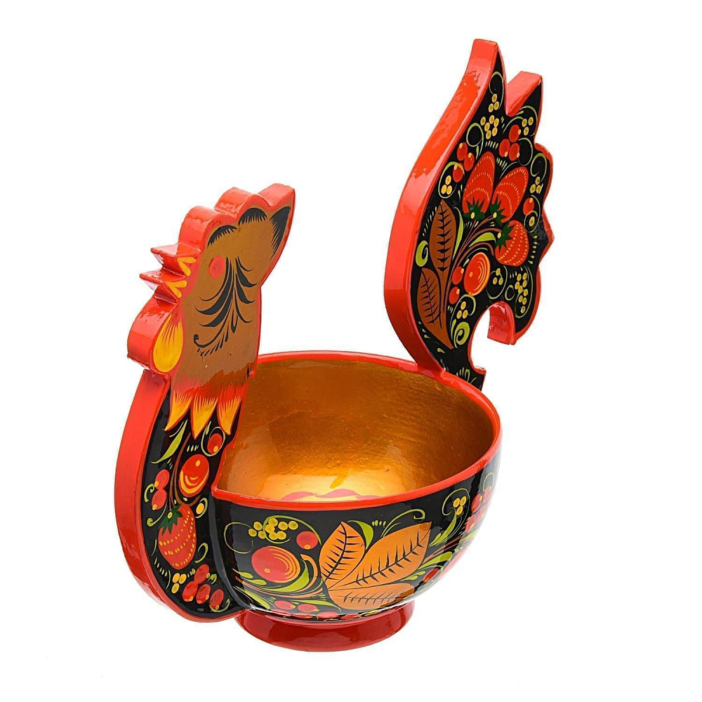 Братина «Петушок». Хохлома - интернет магазин Русь Велика я фото 1