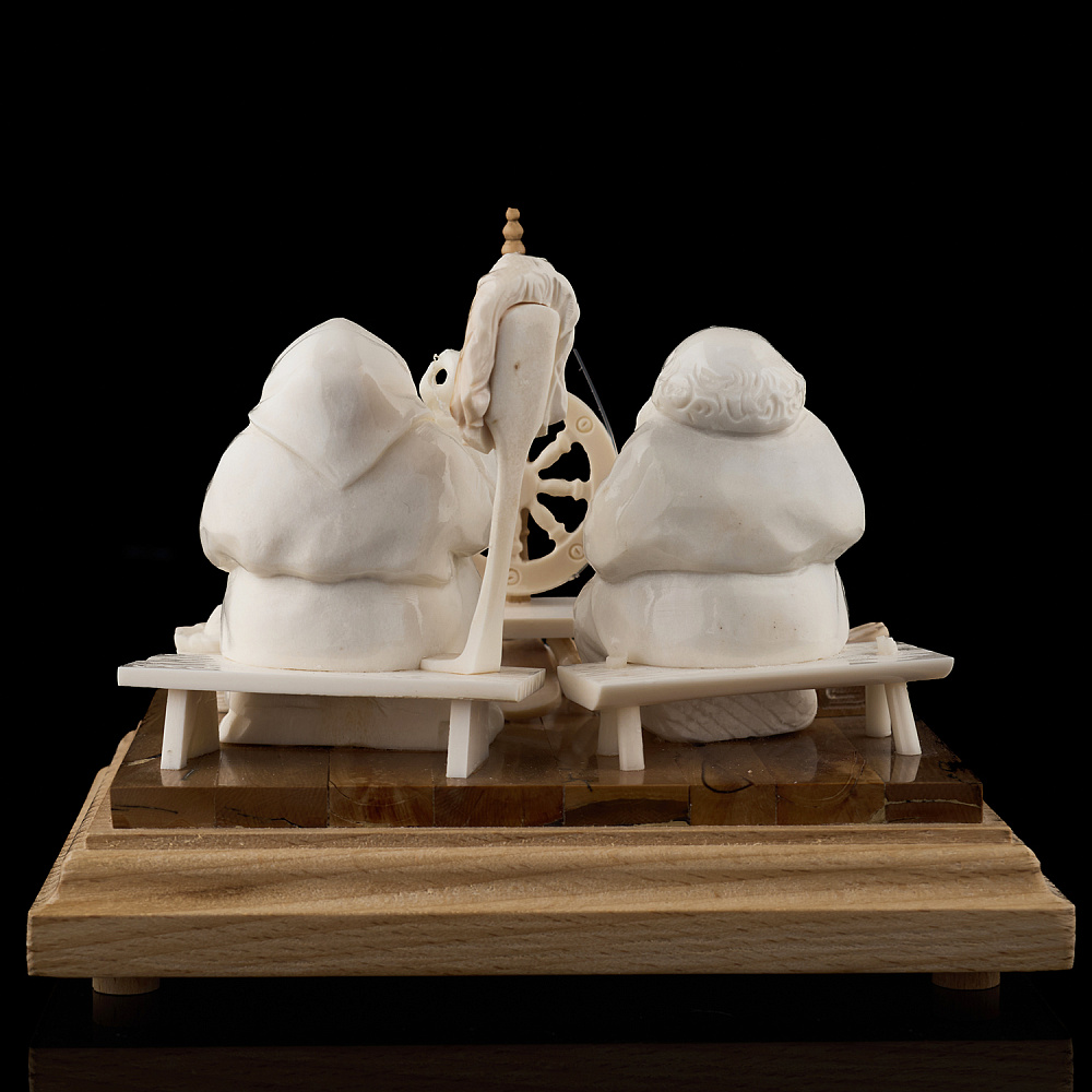 Скульптура из кости «Посиделки» - интернет магазин Русь Велика я фото 3