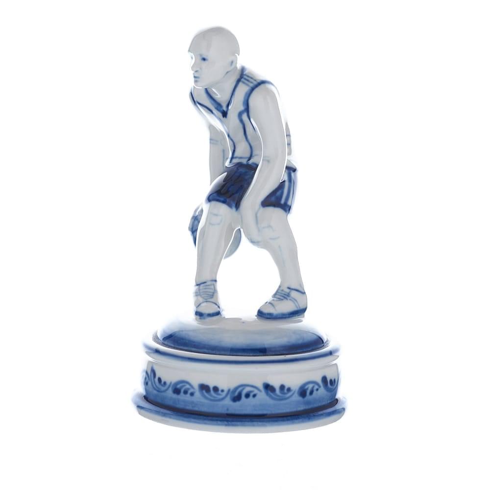 Статуэтка «Баскетболист» Гжель - интернет магазин Русь Велика я фото 1