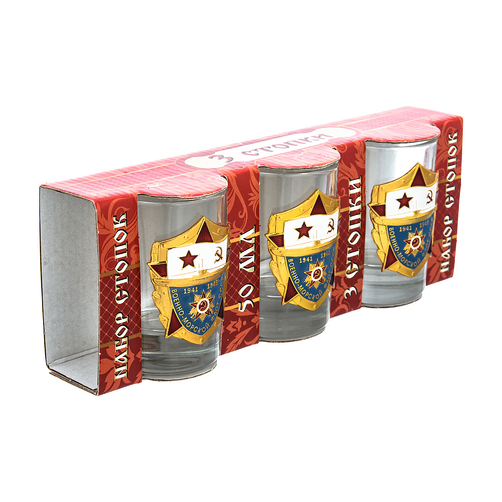 Набор стопок 50 мл «ВМФ» - интернет магазин Русь Велика я фото 1