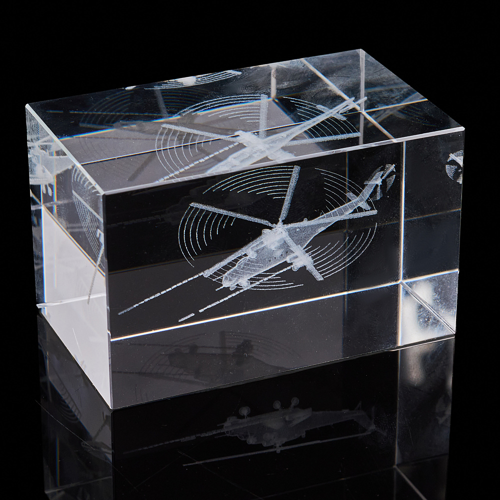 Лазерная графика. Куб «Вертолет ударный» - интернет магазин Русь Велика я фото 1