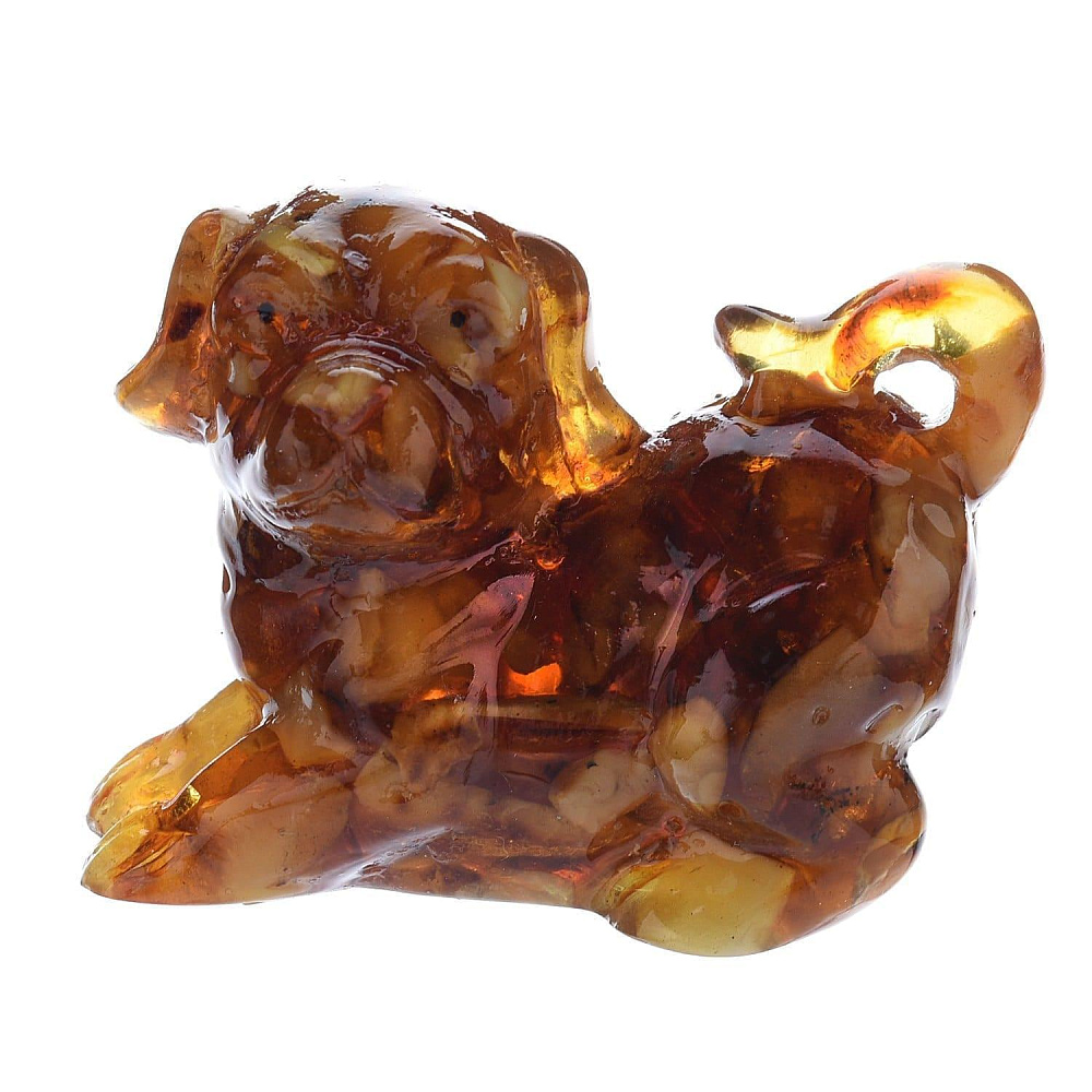 Статуэтка с янтарем «Собачка» - интернет магазин Русь Велика я фото 2