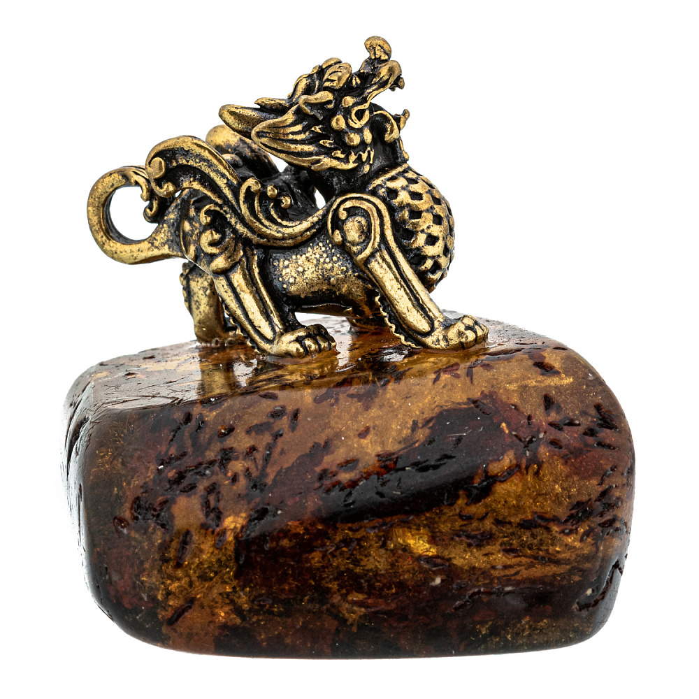 Статуэтка с янтарем «Мифический дракон» - интернет магазин Русь Велика я фото 2