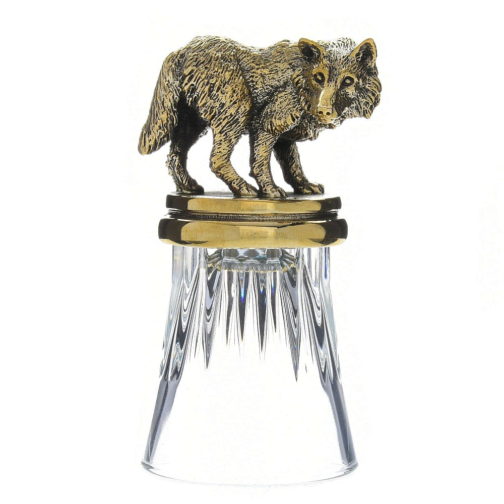 Ритон со стеклом « Лесной волк» - интернет магазин Русь Велика я 