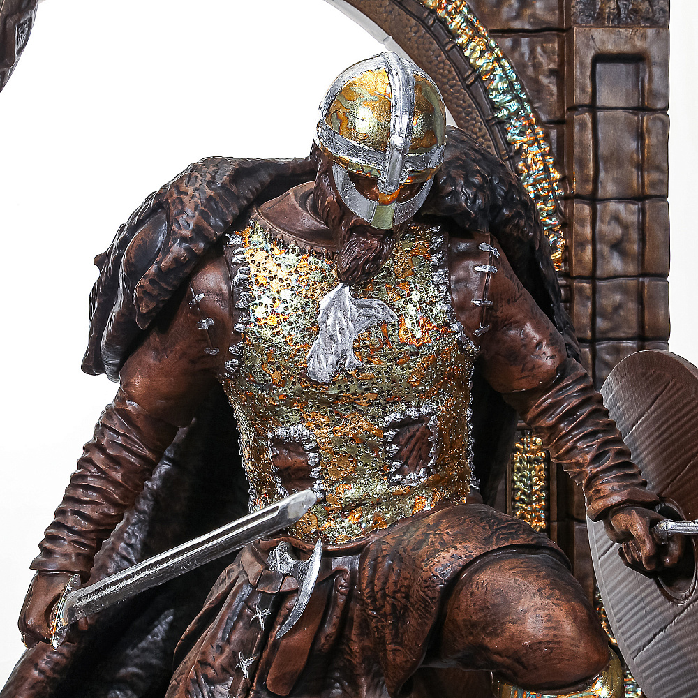 Деревянные резные часы «Время Викингов». Высота 134 см - интернет магазин Русь Велика я фото 4