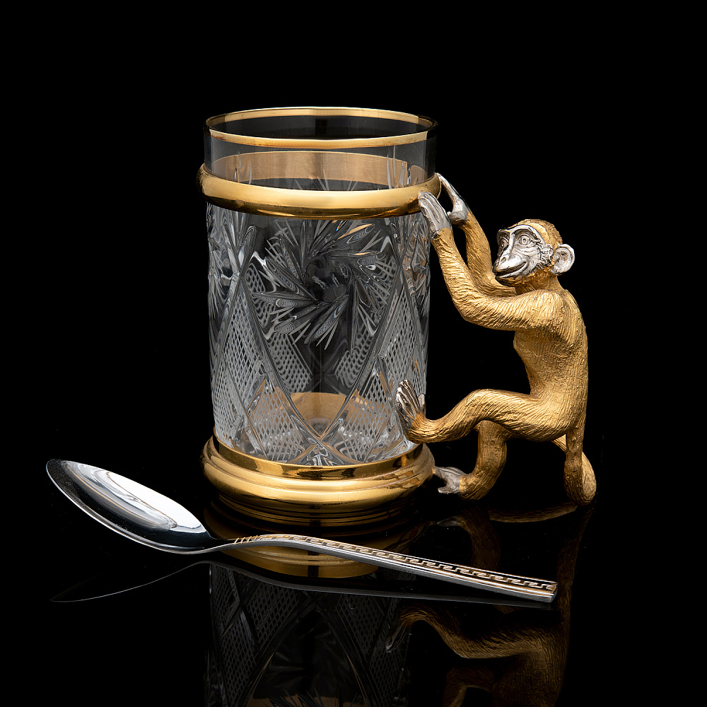 Подстаканник «Обезьяна». Златоуст - интернет магазин Русь Велика я фото 1