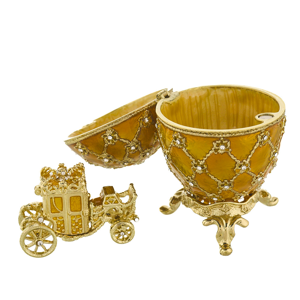 Пасхальное яйцо-шкатулка «Карета». Традиции Фаберже - интернет магазин Русь Велика я фото 1