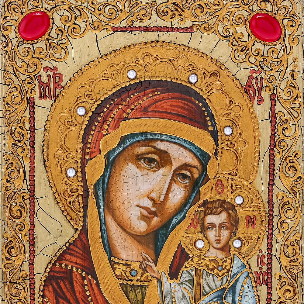 Венчальная пара икон «Божья Матерь Казанская и Вседержитель» - интернет магазин Русь Велика я фото 10