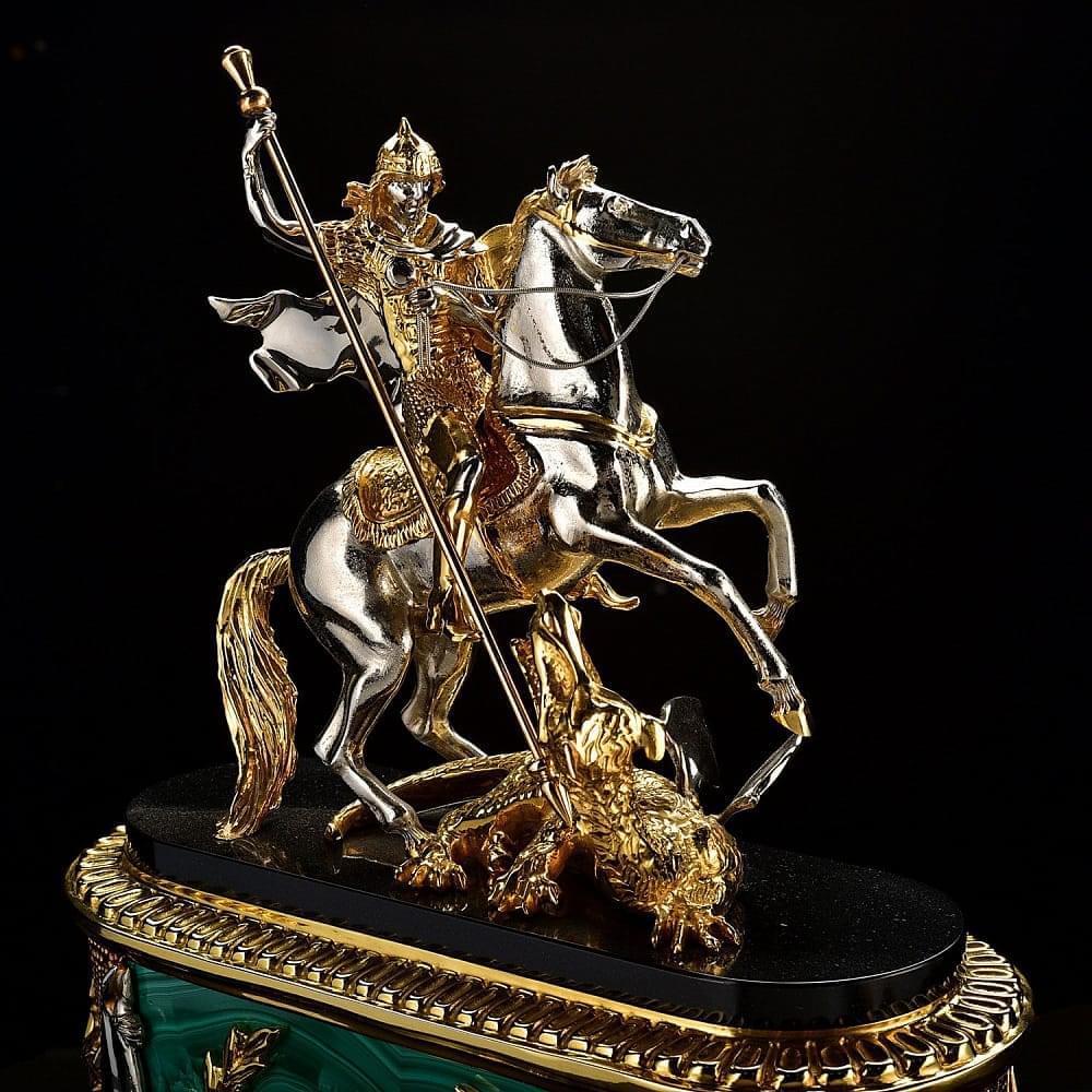 Часы каминные «Георгий Победоносец» - интернет магазин Русь Велика я фото 3