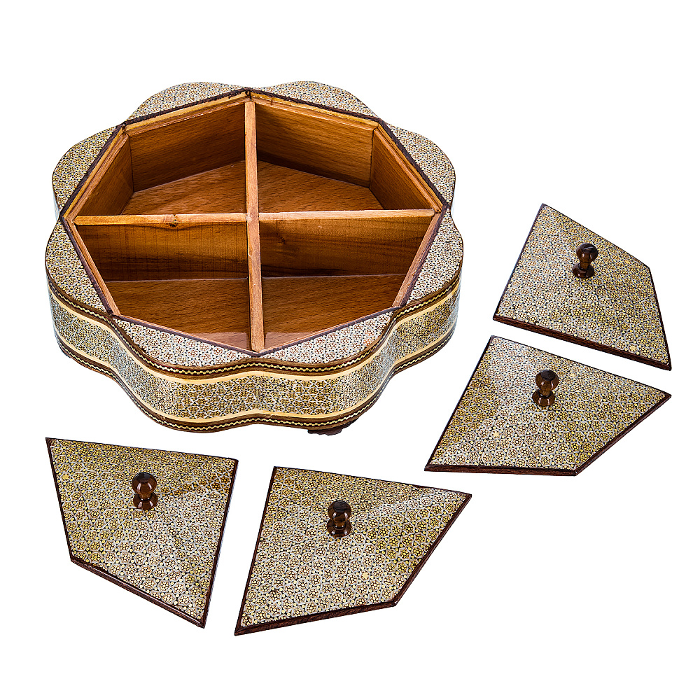 Шкатулка деревянная для украшений «Бутон». Хатам Кари - интернет магазин Русь Велика я фото 3