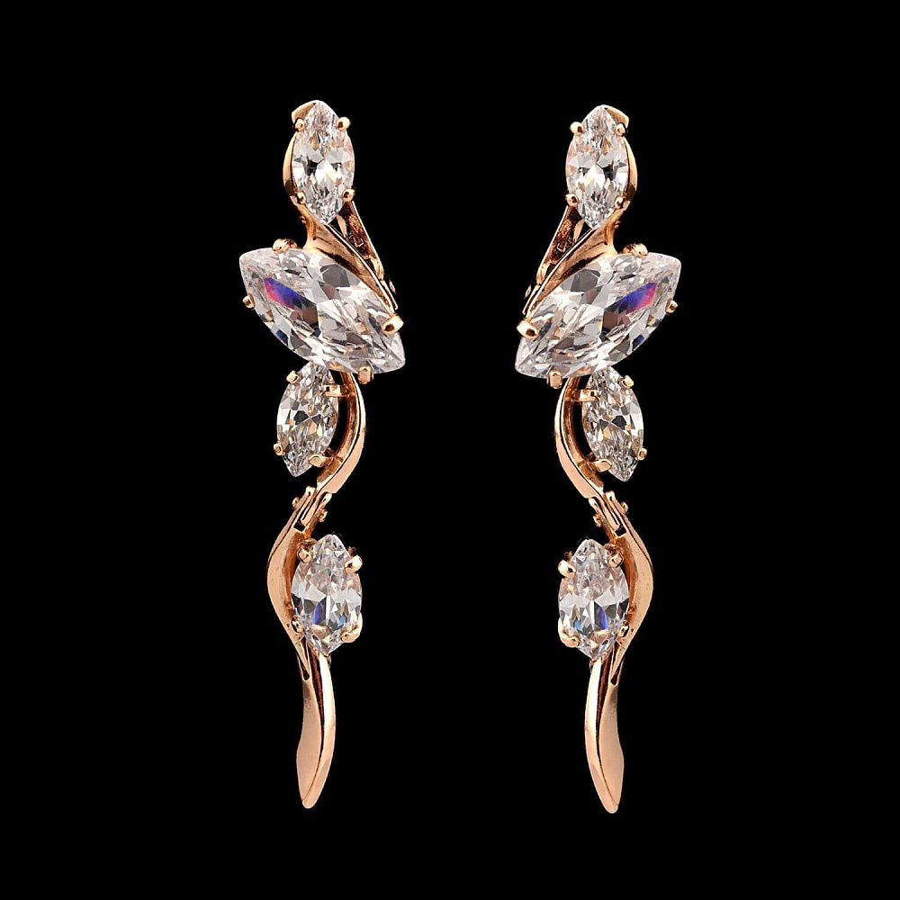 Серьги с фианитовыми вставками 12,52 гр. Серебро 925* - интернет магазин Русь Велика я 