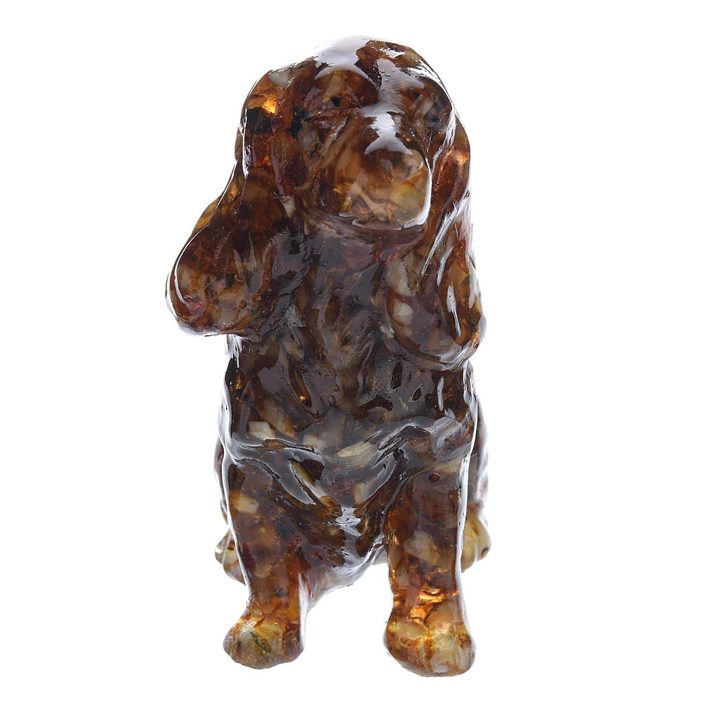 Статуэтка с янтарем «Домашняя собака» - интернет магазин Русь Велика я фото 2