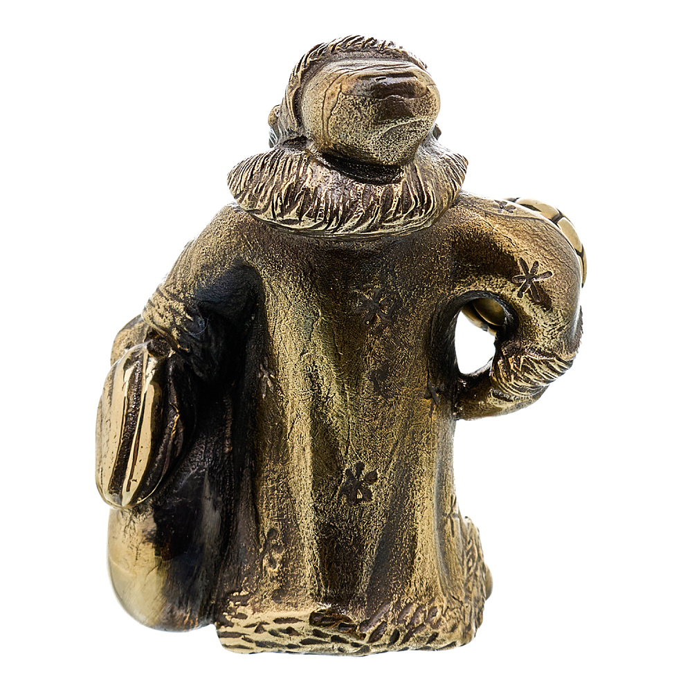 Бронзовая статуэтка «Дед Мороз с мячом» - интернет магазин Русь Велика я фото 2