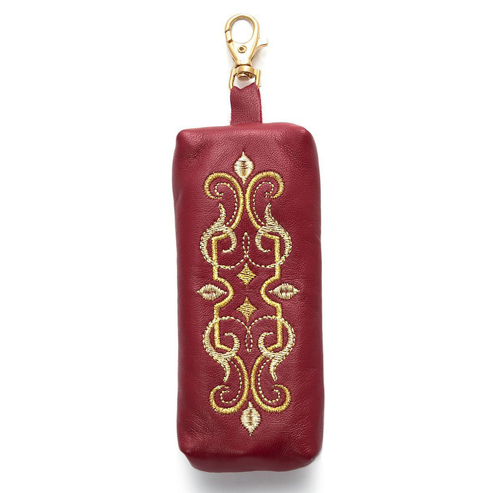 Ключница «Орнамент». Бордовая с вышивкой - интернет магазин Русь Велика я 