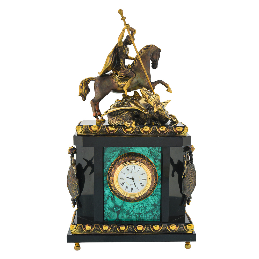 Часы из натурального камня «Георгий Победоносец» - интернет магазин Русь Велика я 