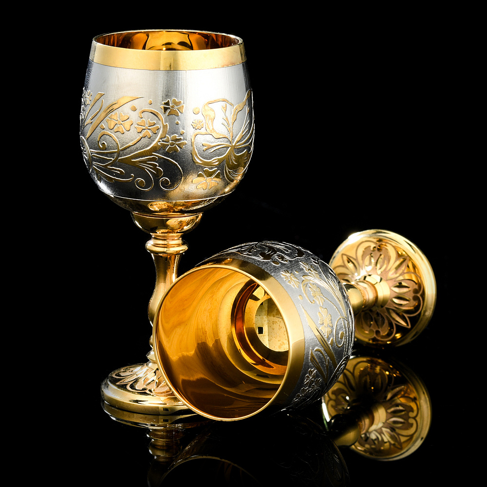 Питейный набор на 2 персоны «Тюльпан». Златоуст - интернет магазин Русь Велика я фото 2