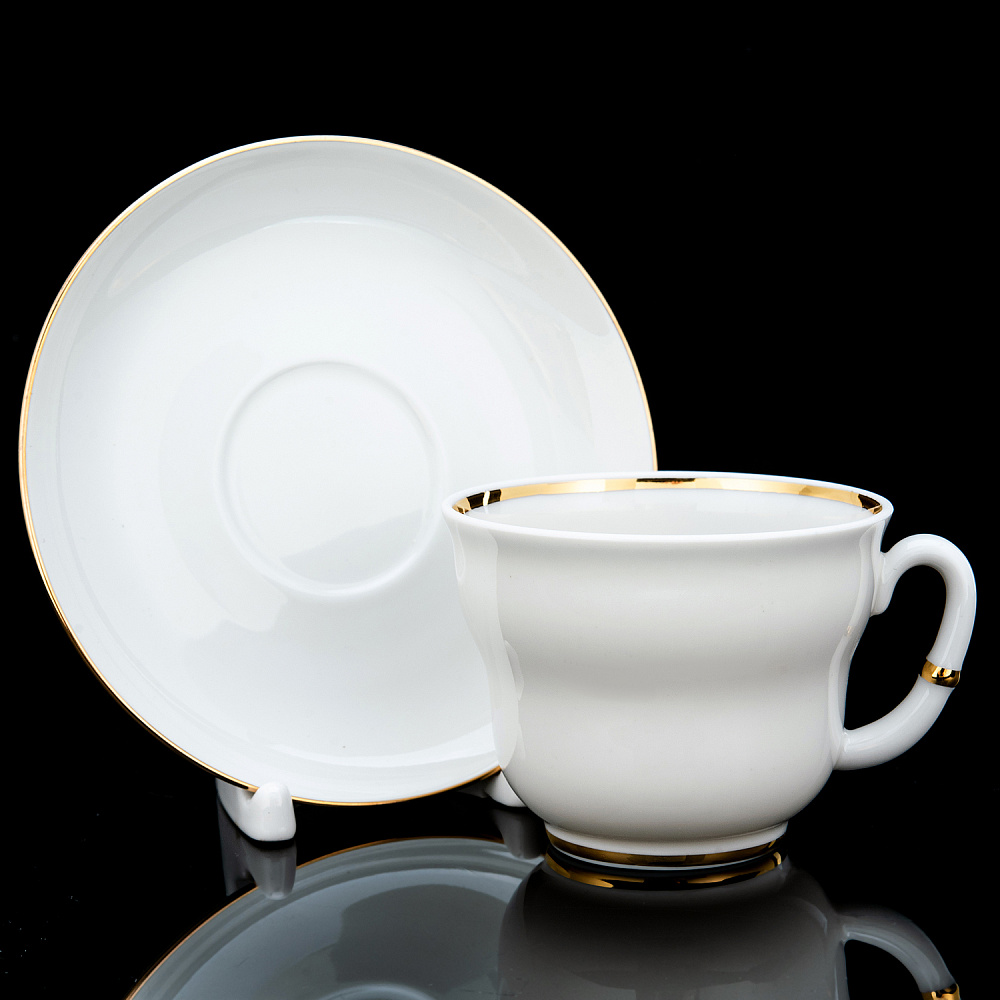 Чайная пара 260 мл «Белоснежка». Форма Сударыня. ИФЗ - интернет магазин Русь Велика я 