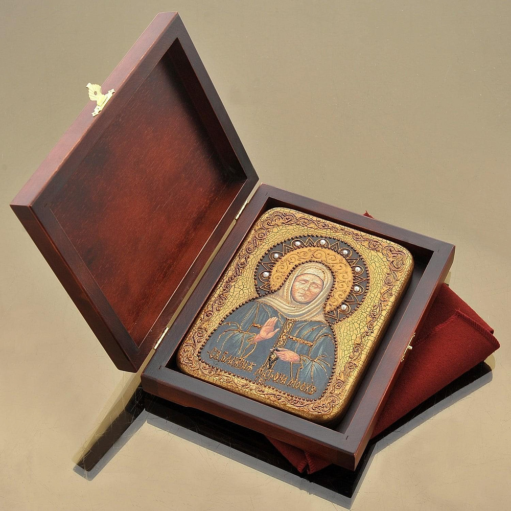 Икона «Блаженная старица Матрона Московская» 21 х 29 см - интернет магазин Русь Велика я фото 2