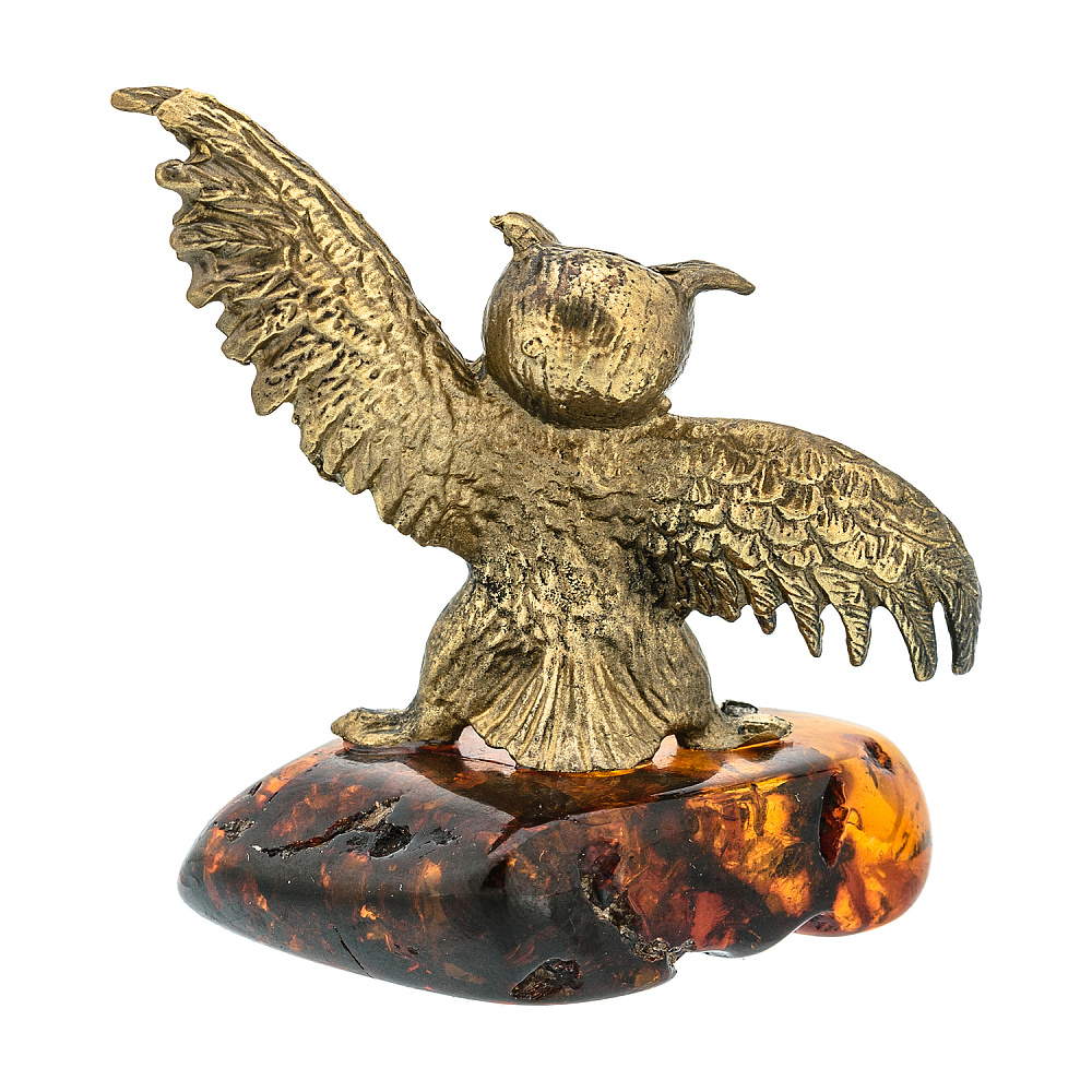 Статуэтка с янтарем «Филин» - интернет магазин Русь Велика я фото 3