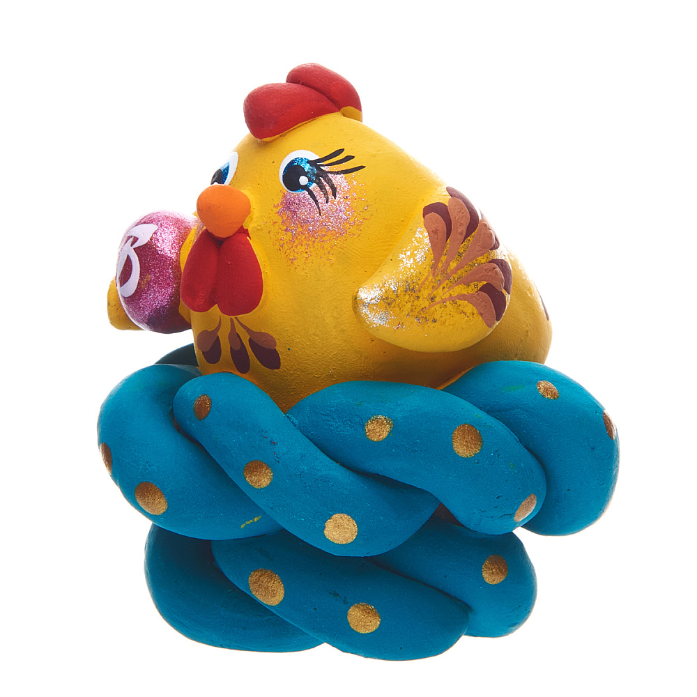 Ковровская игрушка Сувенир ЦЫПЛЕНОК ЖЕЛТЫЙ 5,5*6*6см - интернет магазин Русь Велика я 