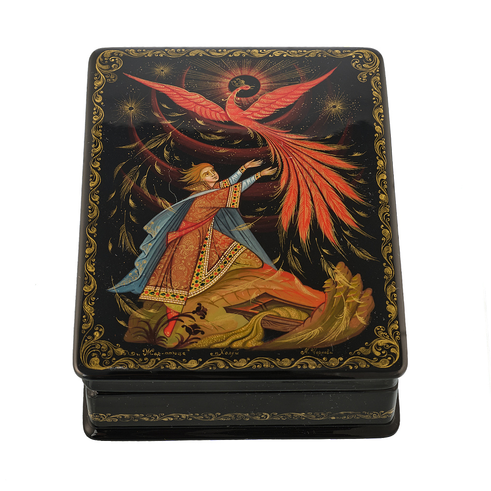 Шкатулка с художественной росписью «Жар-птица» - интернет магазин Русь Велика я 