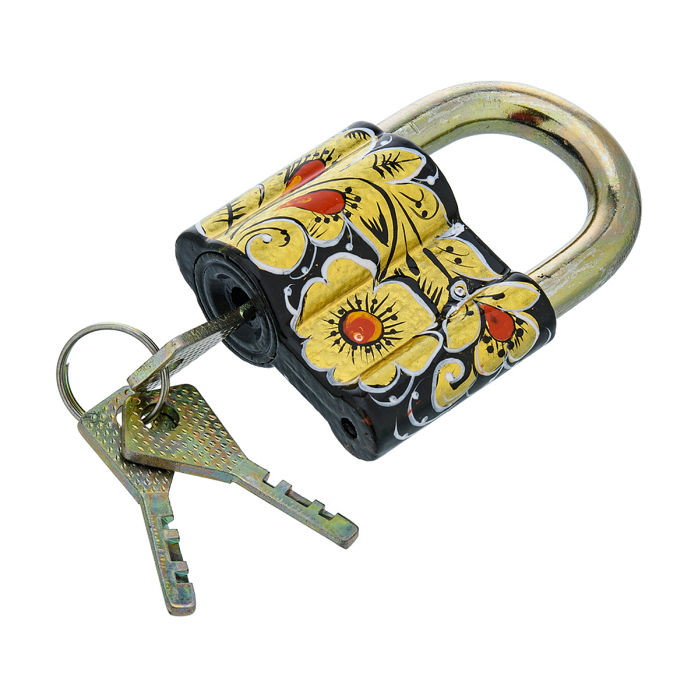 Замок сувенирный с росписью. Хохлома - интернет магазин Русь Велика я фото 1