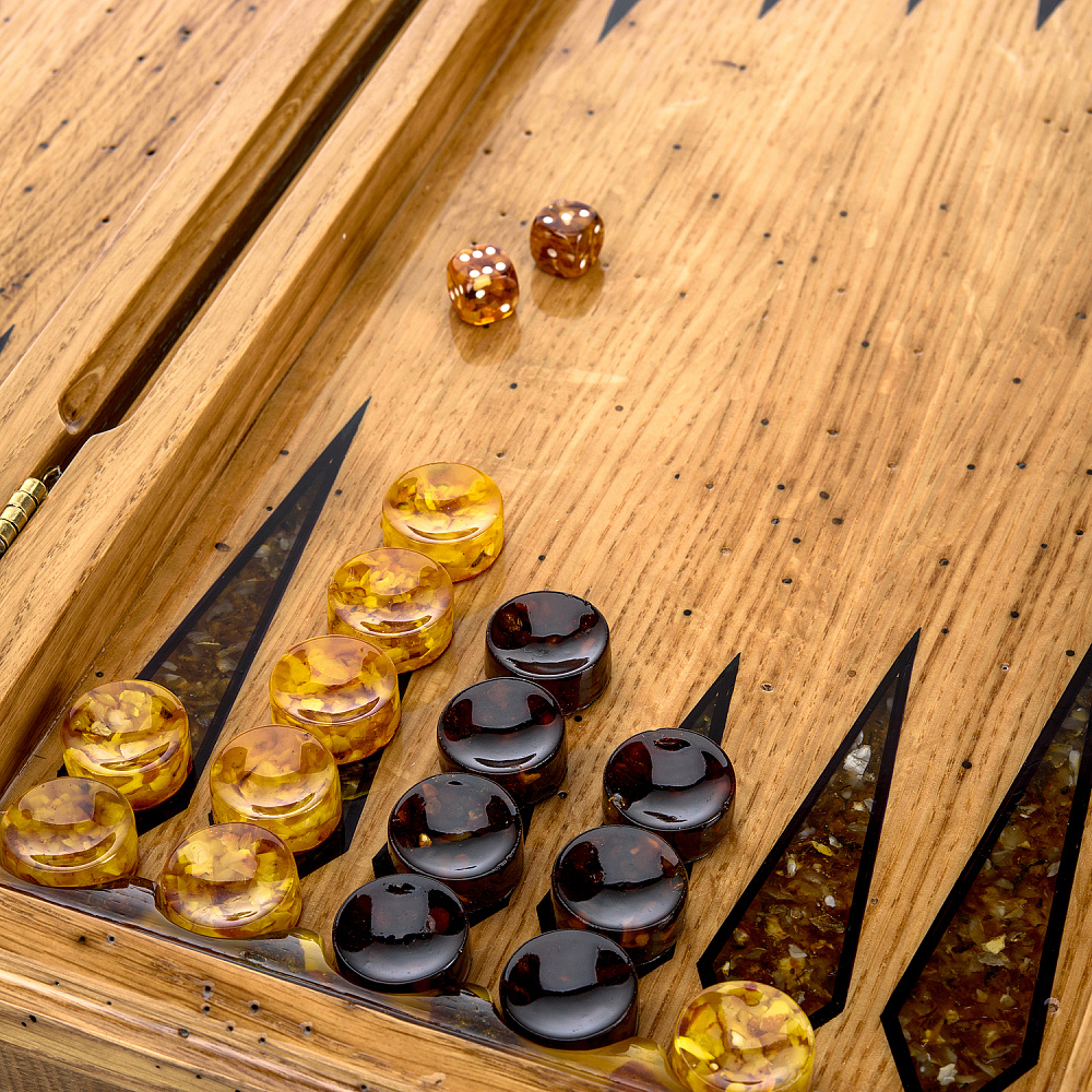 Нарды янтарные «Герб РФ» 46х26 см - интернет магазин Русь Велика я фото 4