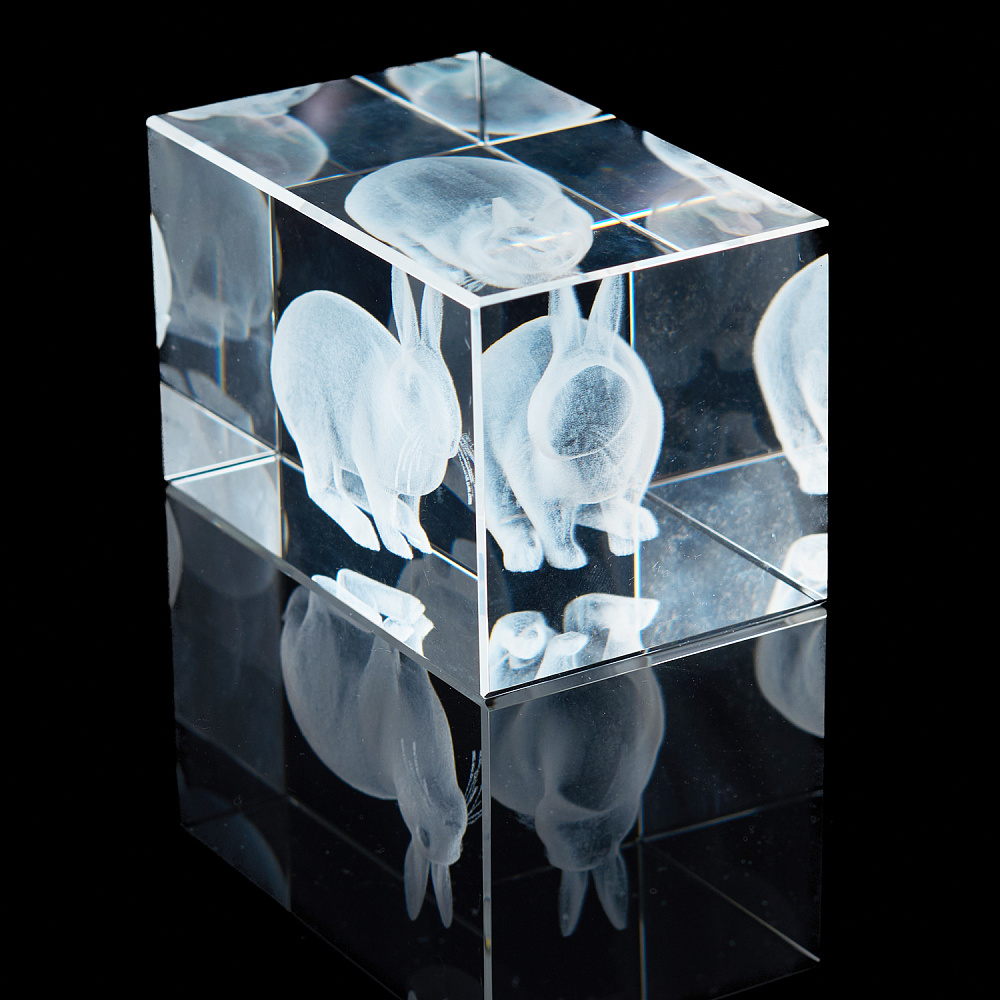 Лазерная графика. Куб «Восточный гороскоп. Кролик» - интернет магазин Русь Велика я фото 1