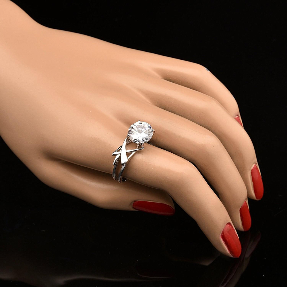 Кольцо с фианитовой вставкой 3,78 гр. Серебро 925* - интернет магазин Русь Велика я 