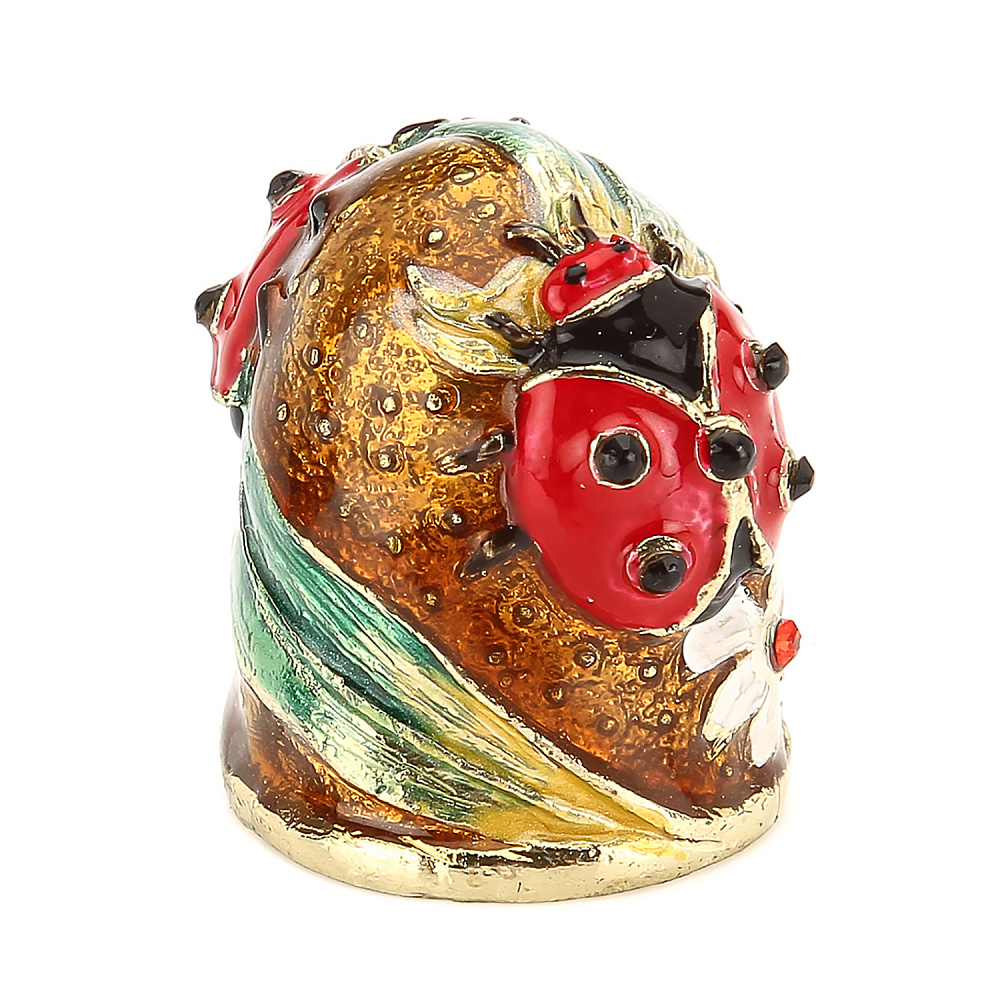 Наперсток «Божьи коровки». Традиции Фаберже - интернет магазин Русь Велика я фото 1