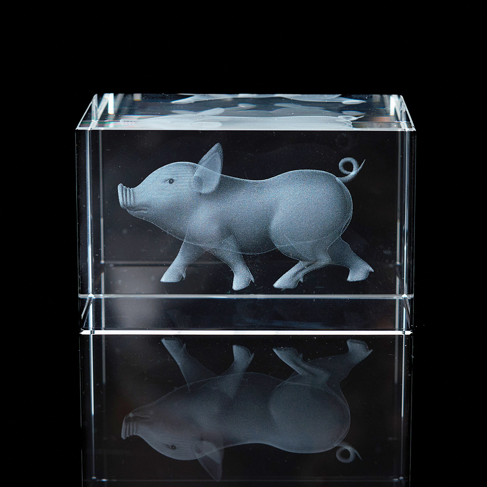 Лазерная графика. Куб «Восточный гороскоп. Свинья» - интернет магазин Русь Велика я фото 2