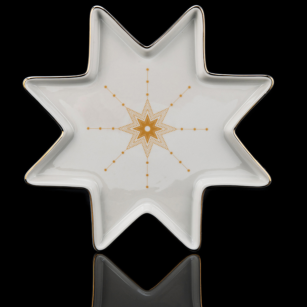 Набор тарелок «Азур золото». Форма Звезда. ИФЗ - интернет магазин Русь Велика я фото 1