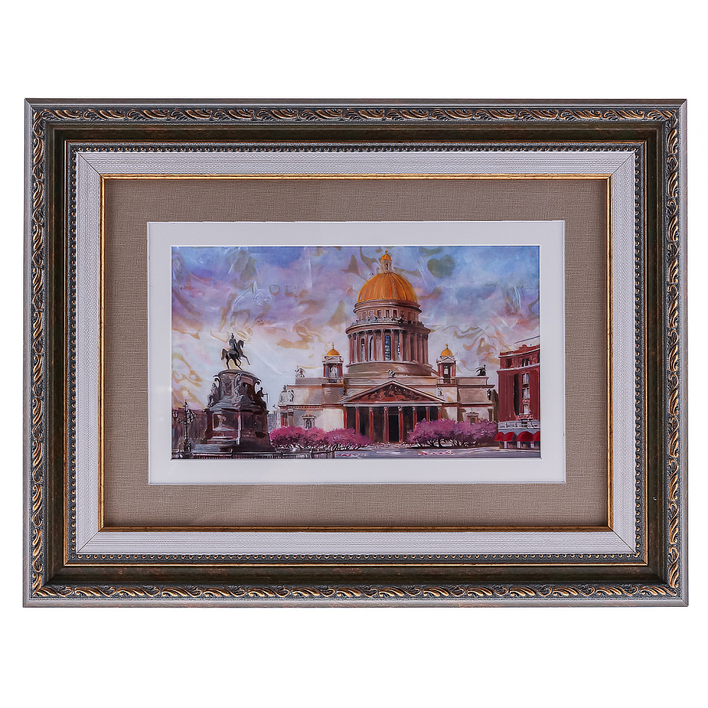 Картина на перламутре «Санкт-Петербург. Исаакиевский собор» 42х32 см - интернет магазин Русь Велика я 