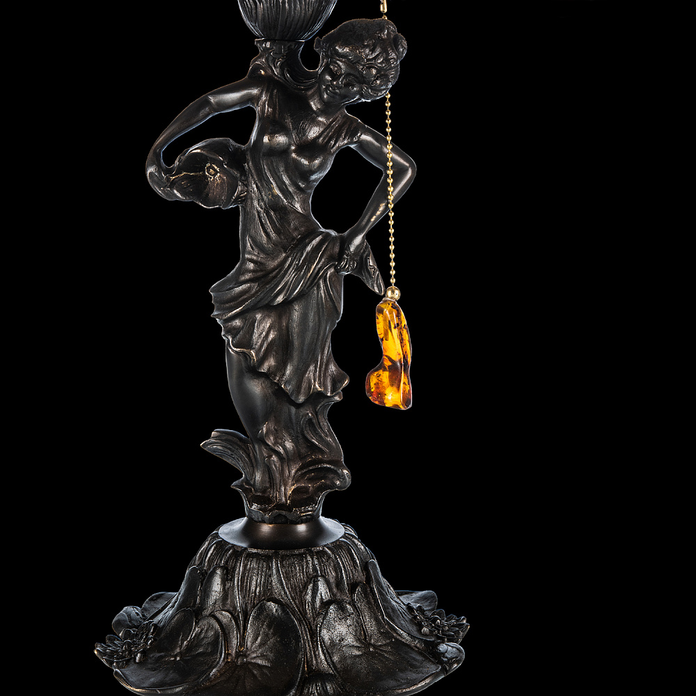 Настольная лампа из янтаря и бронзы «Водолей» - интернет магазин Русь Велика я фото 3
